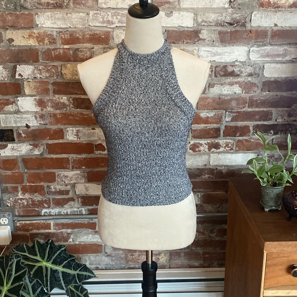 Charlotte Russe Tops - Women’s Gray Knit Halter Tank Top